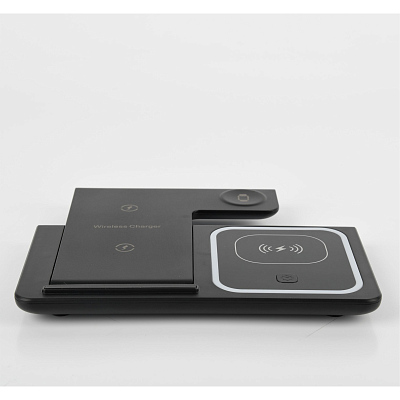 Беспроводное ЗУ Perfeo 3в1 Складной, черный