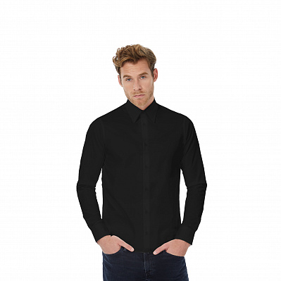 Рубашка с длинным рукавом London, размер XL   (Черный)