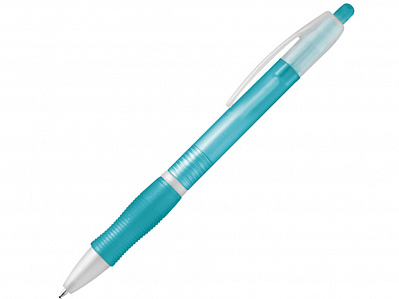 Шариковая ручка с противоскользящим покрытием SLIM (Голубой)