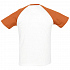 Футболка мужская двухцветная Funky 150, белая с оранжевым - Фото 2