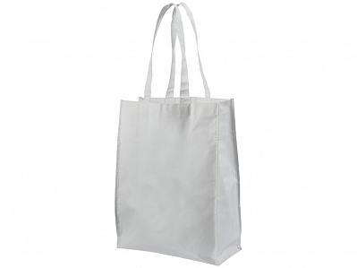 Ламинированная сумка для покупок, средняя, 80 г/м2 (Белый)
