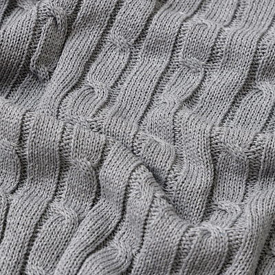 Плед Фадо (Fado) вязаный, серый (без подарочной коробки)