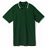 Рубашка поло мужская с контрастной отделкой Practice 270, зеленый/белый - Фото 1
