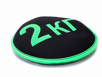 Диск-утяжелитель Sandy 2 кг (Черный, зеленый)