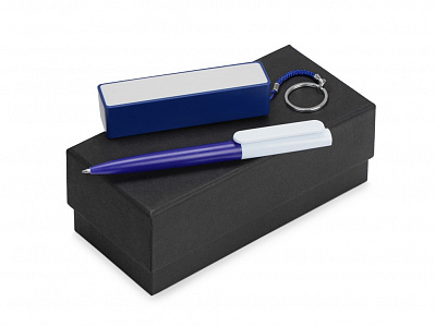 Подарочный набор Essentials Umbo с ручкой и зарядным устройством (Синий/белый)