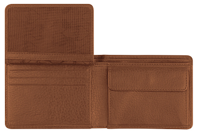 Бумажник Mano "Don Montez", натуральная кожа в коньячном цвете, 11 х 8,4 см