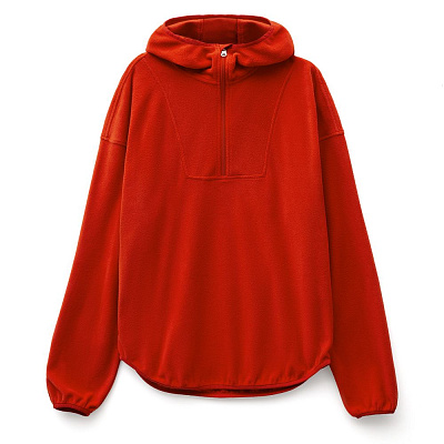 Анорак флисовый унисекс Fliska, темно-синий (Красный)