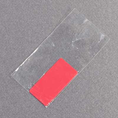 Шильд металлический, покрытие soft touch, подложка хром, красный