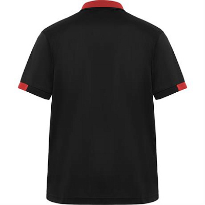 Футболка поло SAMURAI мужская, ЧЕРНЫЙ/КРАСНЫЙ 3XL