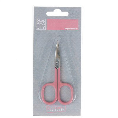 Ножницы Dewal Beauty маникюрные для ногтей 9 см, розовый