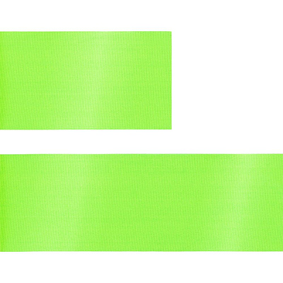 Лента сатиновая Satin 35 XXL, зеленый неон, 210 см