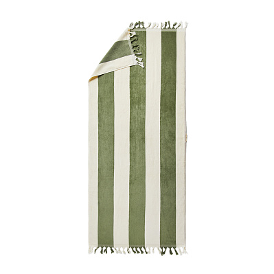 Пляжное полотенце VINGA Valmer, 80х180 см (Зеленый; белый)