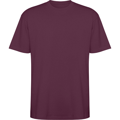 Футболка оверсайз BULL, ОРАНЖЕВЫЙ XL (СЛИВОВО-КРАСНЫЙ)