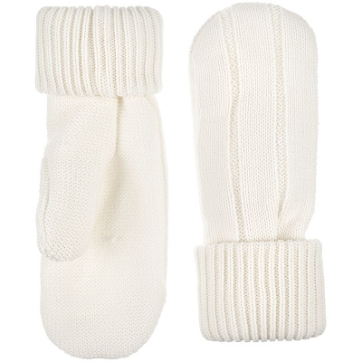 Варежки Knit Beat, белые (молочные) (Белый)