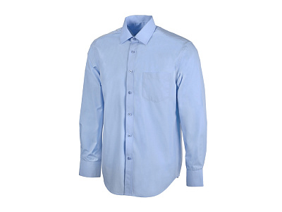 Рубашка Houston мужская с длинным рукавом (Голубой)