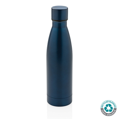 Вакуумная бутылка из переработанной нержавеющей стали RCS, 0,5 л (Темно-синий;)