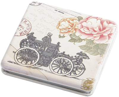 Зеркало Dewal Beauty серия "Парижская мода" карманное квадратное, размер 60х60х0,9мм