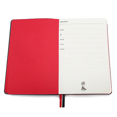 Ежедневник A5 недатированный Molfetta в мягком переплёте, серо-красный