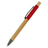 Ручка &quot;Авалон&quot; с корпусом из бамбука и софт-тач вставкой, красный - Фото 3