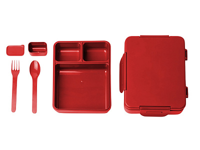 Ланч-бокс КОМИКС с тремя отделениями (Красный)