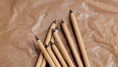 Вечный карандаш "Groot" с ластиком, бамбук, бежевый