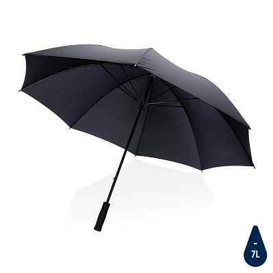 Зонт-антишторм Impact из RPET AWARE™, d130 см  (Черный;)