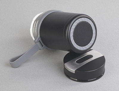 Термос для еды "Take away" 600 мл, покрытие пудра, черный