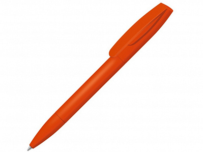 Ручка шариковая пластиковая Coral Gum , soft-touch (Оранжевый)