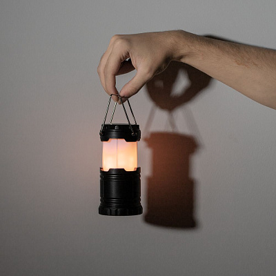 Кемпинговый фонарь с имитацией пламени Lindau Flame, черный (Чёрный)