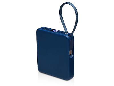 Внешний аккумулятор со встроенным кабелем USB-C Дэнси, 5000 мАч (Тёмно-синий)