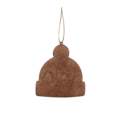 Ёлочная игрушка Шапочка (белый с золотым )