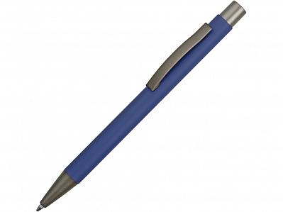 Ручка металлическая soft-touch шариковая Tender (Синий/серый)