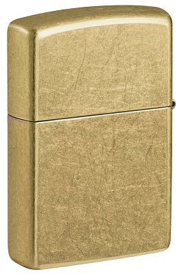 Зажигалка ZIPPO Classic с покрытием Street Brass, латунь/сталь, золотистая, 38x13x57 мм