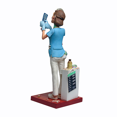 Скульптура "Леди Дантист", белый с голубым