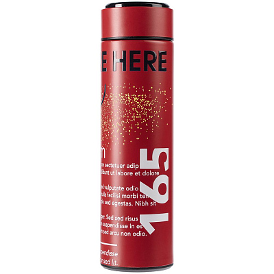 Смарт-бутылка с заменяемой батарейкой Long Therm, красная