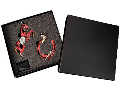 Набор елочных игрушек: Лошадь, Подкова