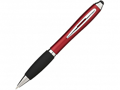 Ручка-стилус шариковая Nash (Красный/черный/серебристый)