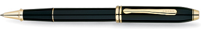 Ручка-роллер Selectip Cross Townsend. Цвет - черный. (Черный)