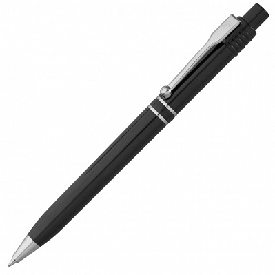 Ручка шариковая Raja Chrome, черная (Черный)