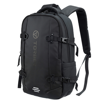 Рюкзак спортивный TORBER Xtreme 18", чёрный, 31 х 12 х 46 см, 17л