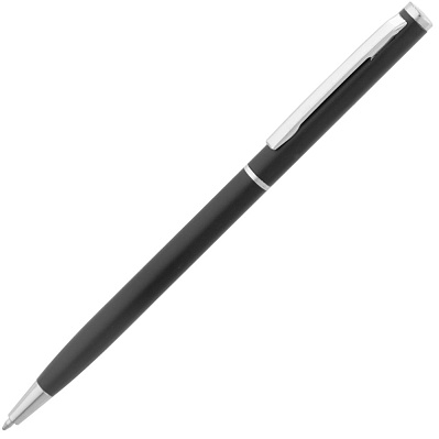 Ручка шариковая Hotel Chrome, ver.2, матовая черная (Черный)