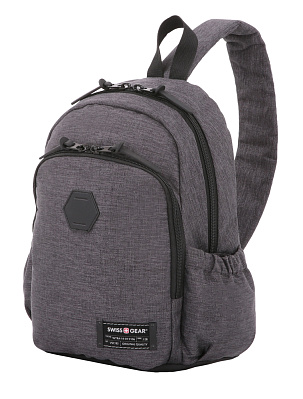 Рюкзак SWISSGEAR 13'', cерый, ткань Grey Heather/ полиэстер 600D PU , 25х14х35 см, 12 л (Серый)