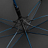 Зонт-трость с цветными спицами Color Style, синий с черной ручкой - Фото 5