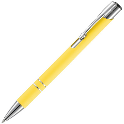 Ручка шариковая Keskus Soft Touch, желтая (Желтый)