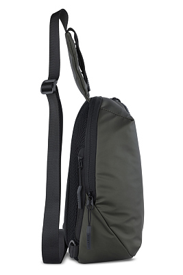 Рюкзак с одним плечевым ремнем BUGATTI Blanc, оливковый, тарпаулин/полиэстер, 18х9х30 см