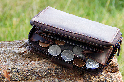 Бумажник KLONDIKE DIGGER «Lisa», натуральная кожа в темно-коричневом цвете, 10,5 х 13 x 3 см