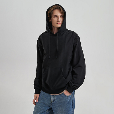 Худи релакс унисекс Адвенче (Adventure), черный, размер XL/2XL (Чёрный)