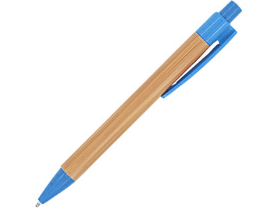 Ручка шариковая бамбуковая STOA (Бежевый/голубой)