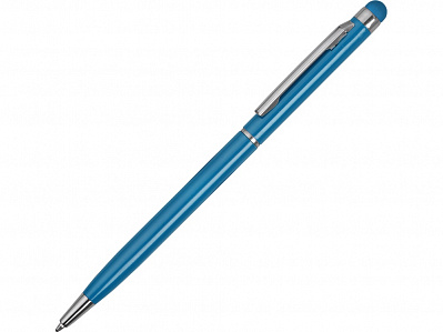 Ручка-стилус металлическая шариковая Jucy (Голубой)