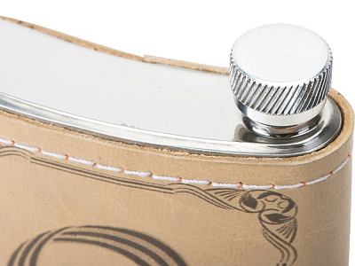 Фляга в кожаном чехле, 250 мл